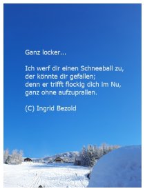 Ganz locker.....