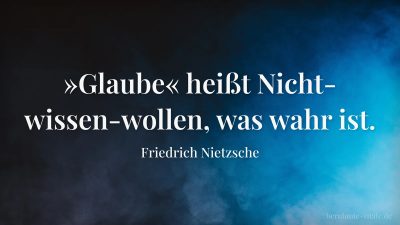 GLAUBEN UND WISSEN