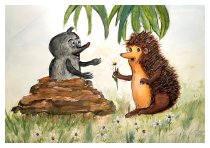 Der Igel trifft den Maulwurf